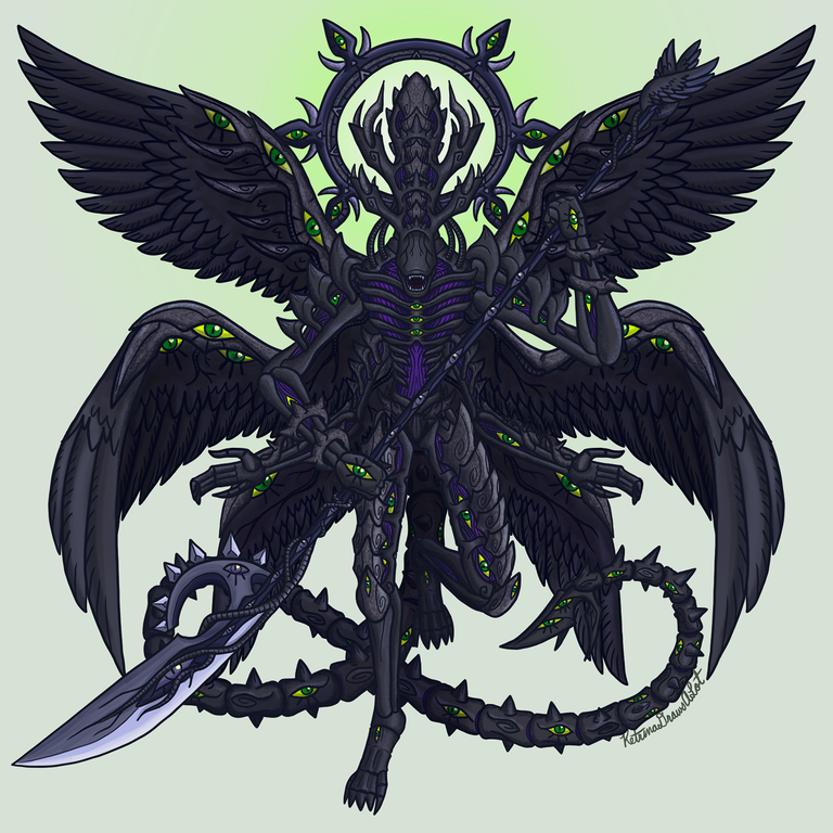 Xenomorph seraphim print